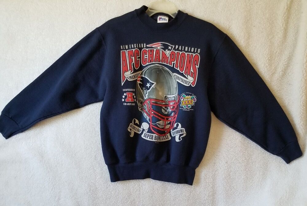 Vintage Pro Player Patriots AFC Champions Sweatshirt – Super Bowl XXXI – Made in